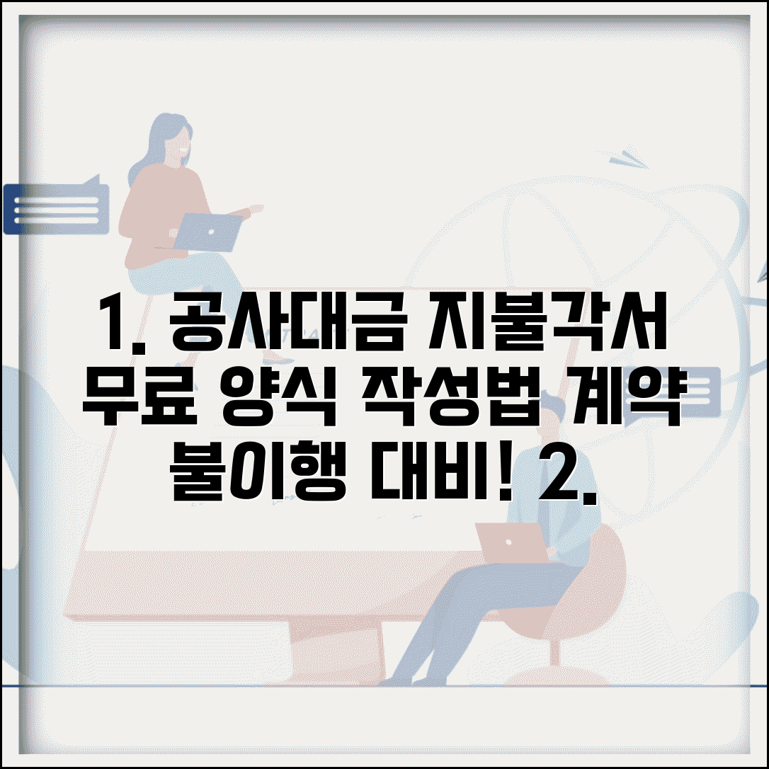 공사대금 지불각서 무료 양식 | 계약 불이행 대비 효력 있는 서식, 작성법 총정리