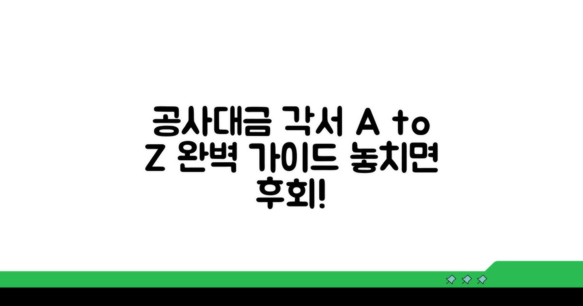 공사대금 각서 작성법 A to Z