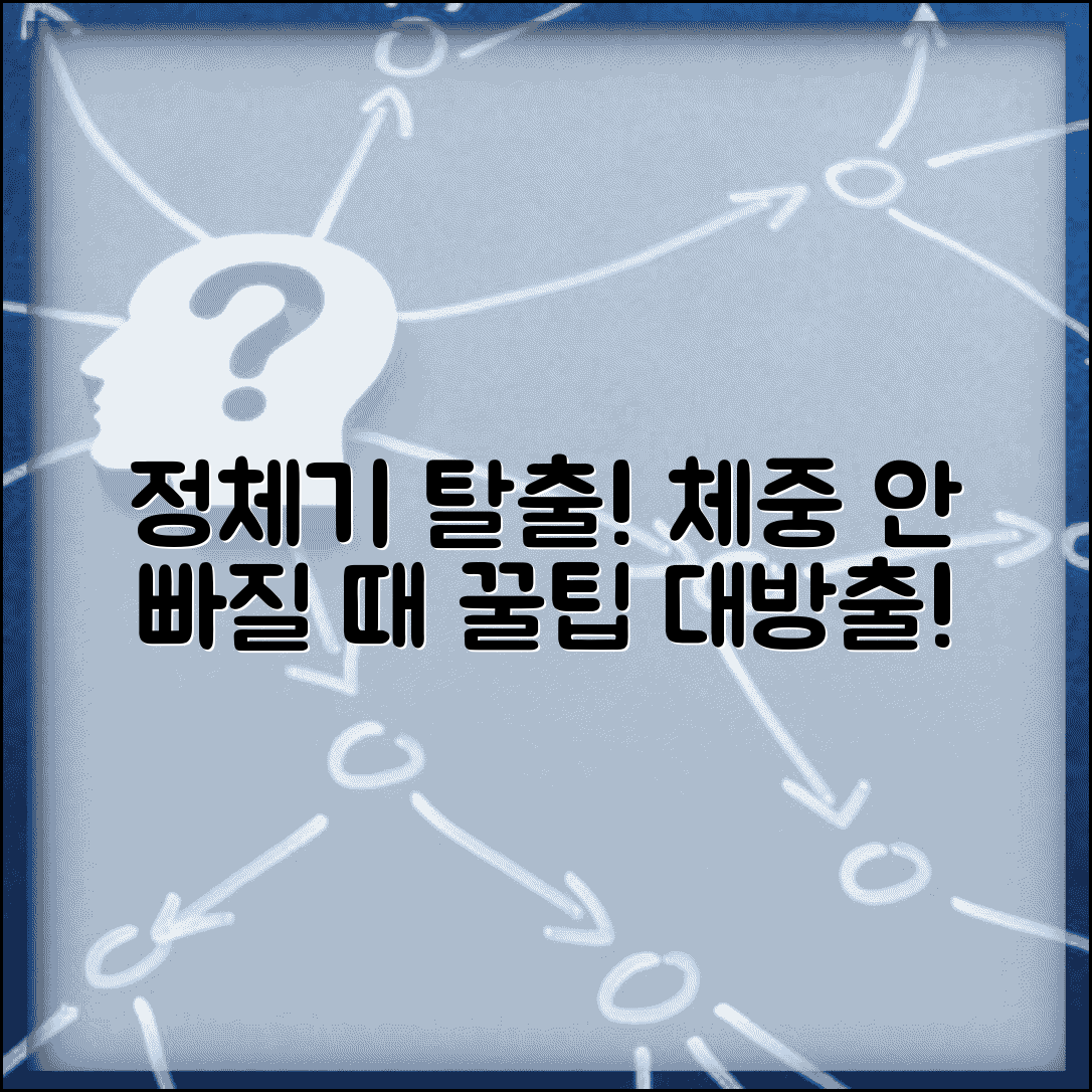 다이어트 정체기 극복 방법 | 체중 안 빠질 때 식단 운동 조절 꿀팁 총정리