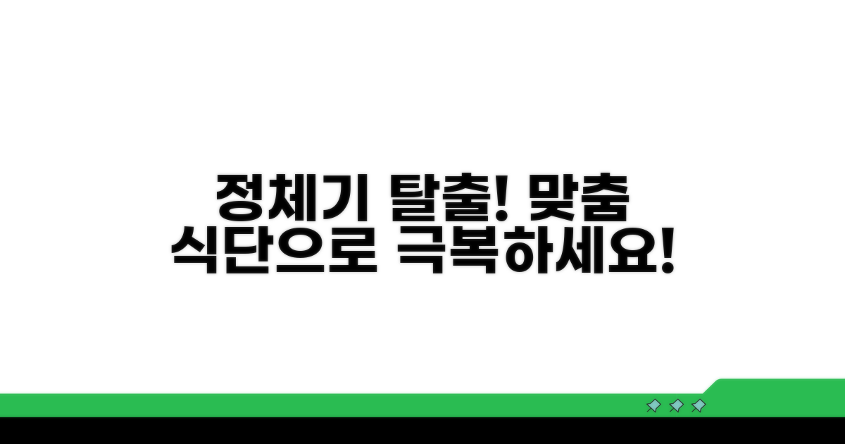 정체기 원인 분석과 맞춤 식단