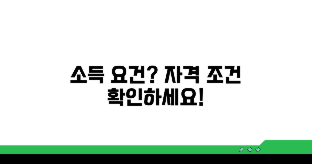 소득 요건과 자격 상세 분석