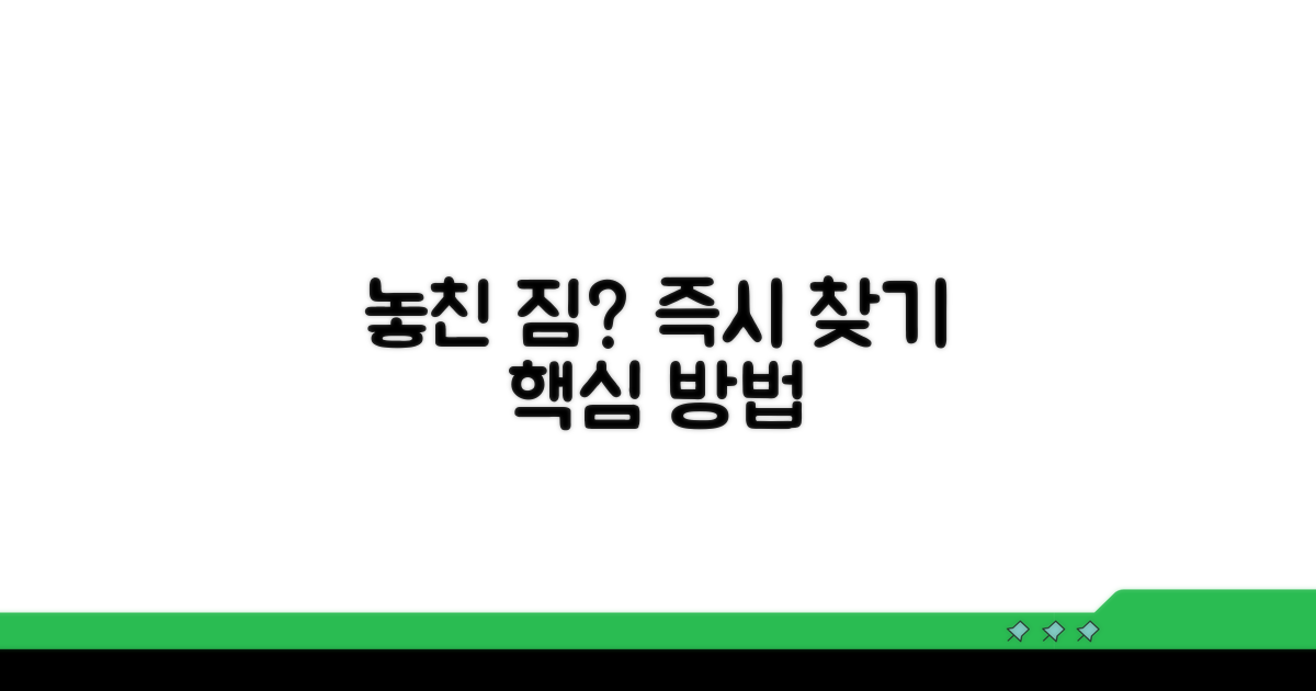 놓친 비행기 짐 찾는 핵심 방법