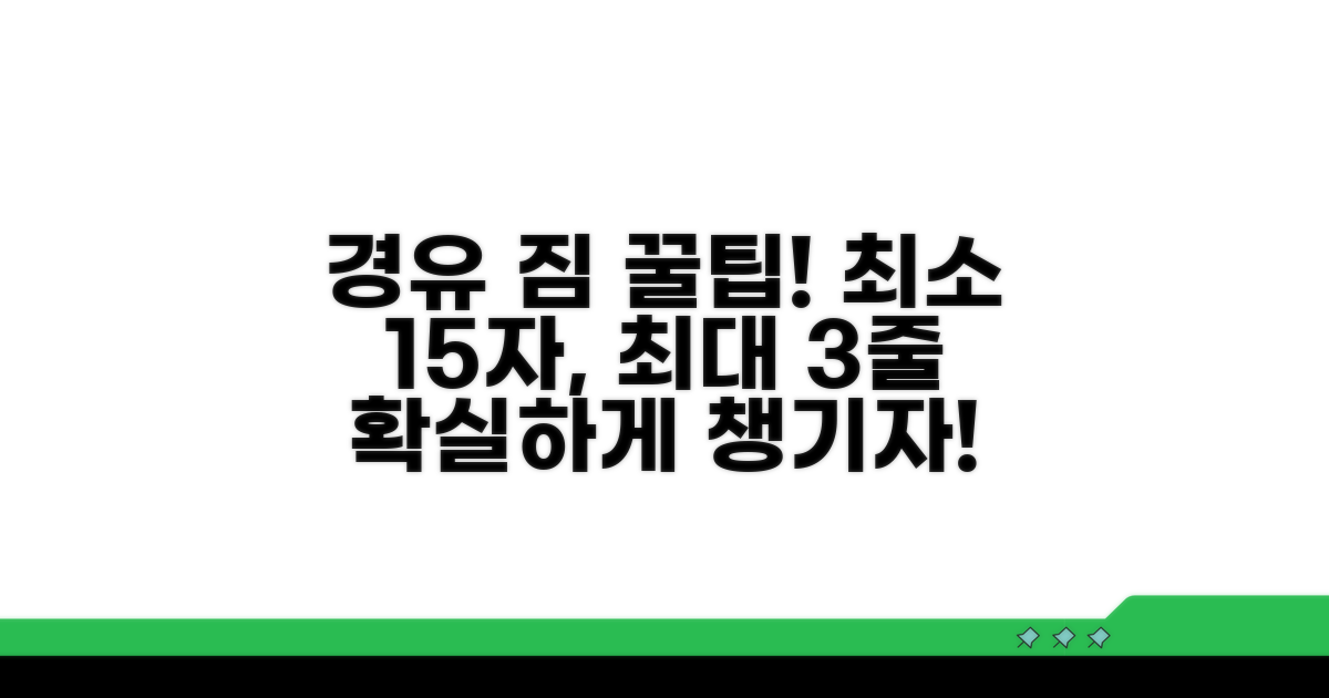 다음 항공편 연결 시 짐 처리 노하우