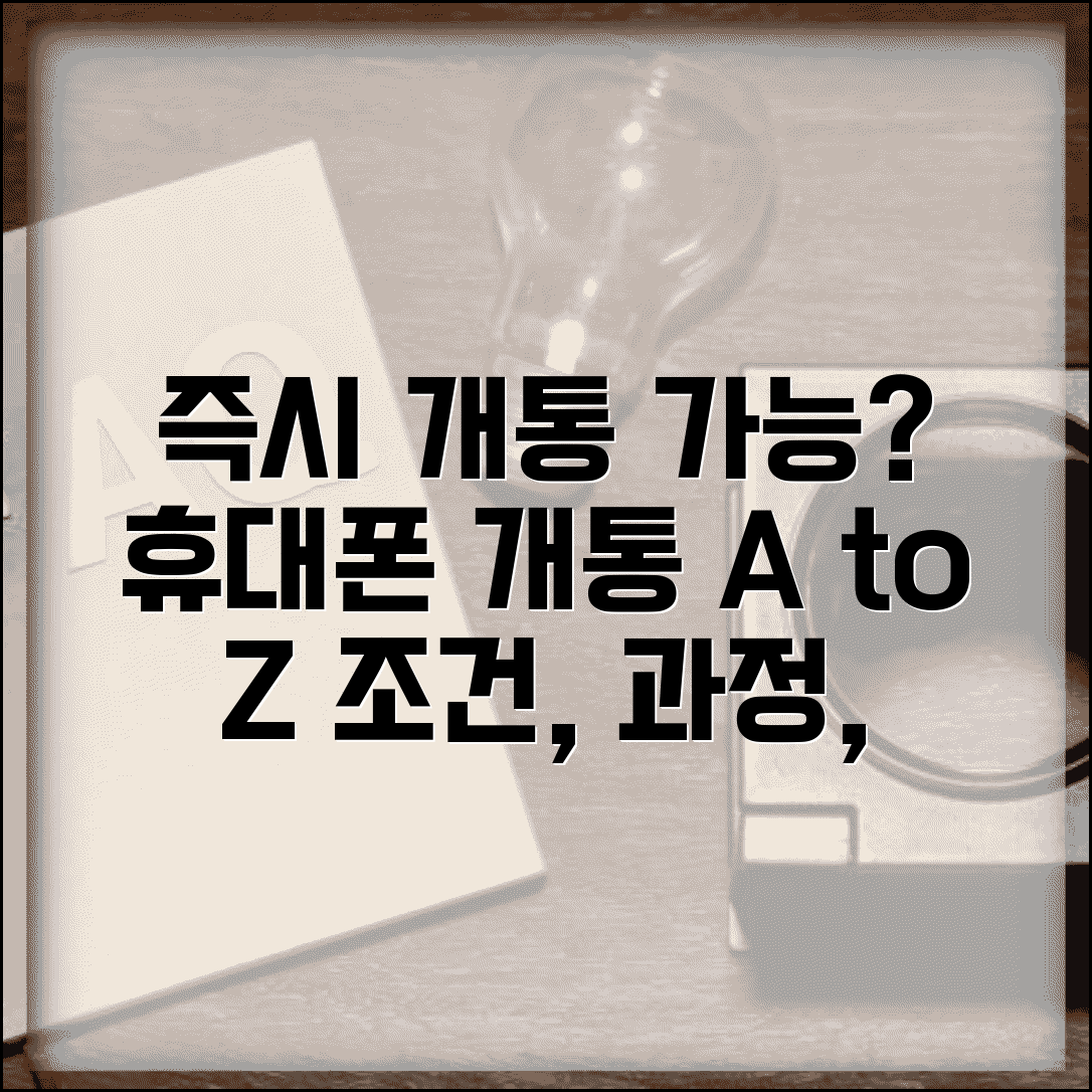 휴대폰 개통 즉시 가능한지 | 신청부터 개통까지 과정, 조건, 주의사항 총정리