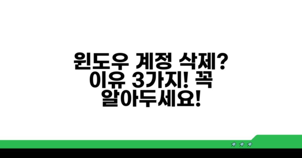 윈도우 계정 삭제, 왜 필요할까?