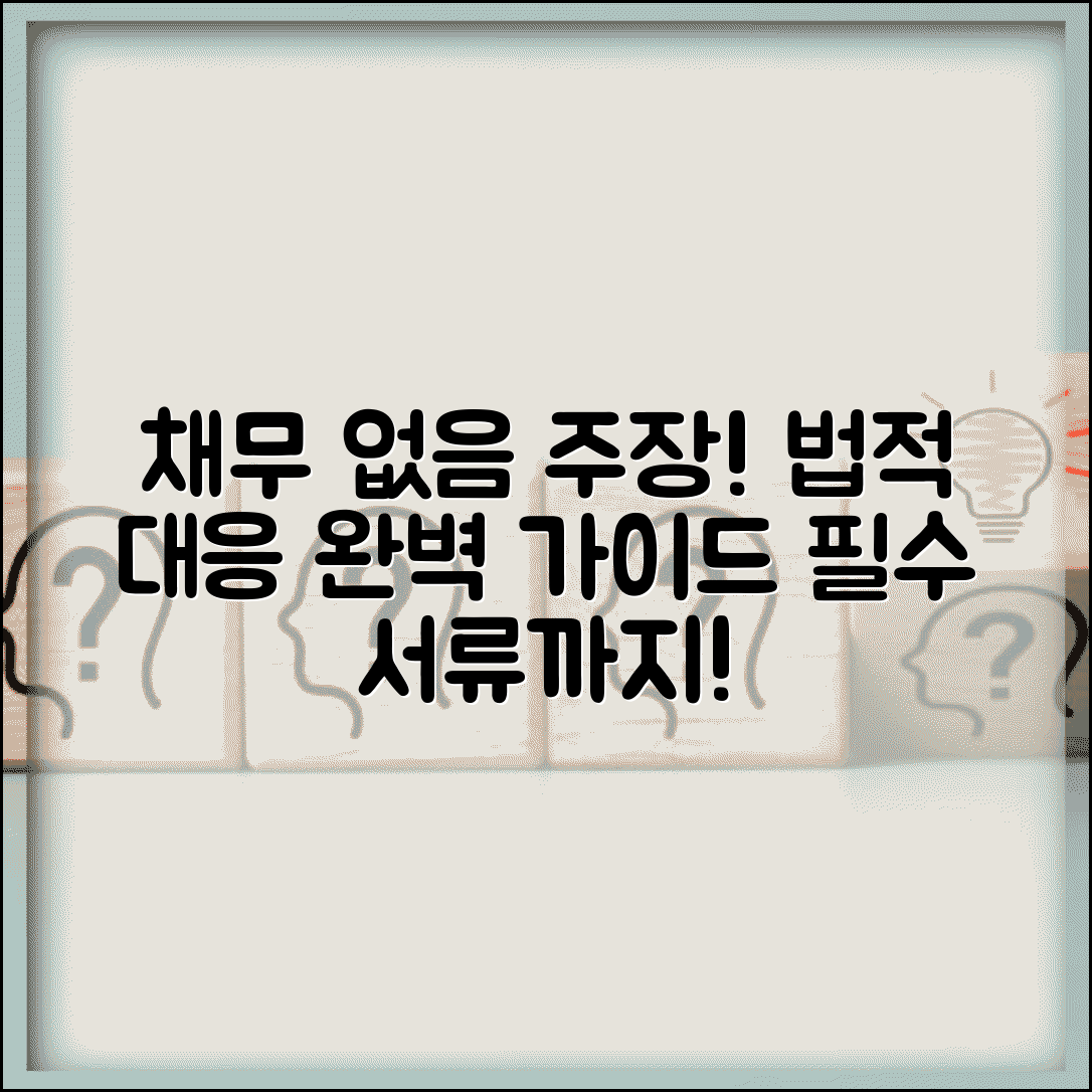채무 부존재 항변 방법 | 채무 없음 주장, 법적 대응 절차 및 필수 서류 안내