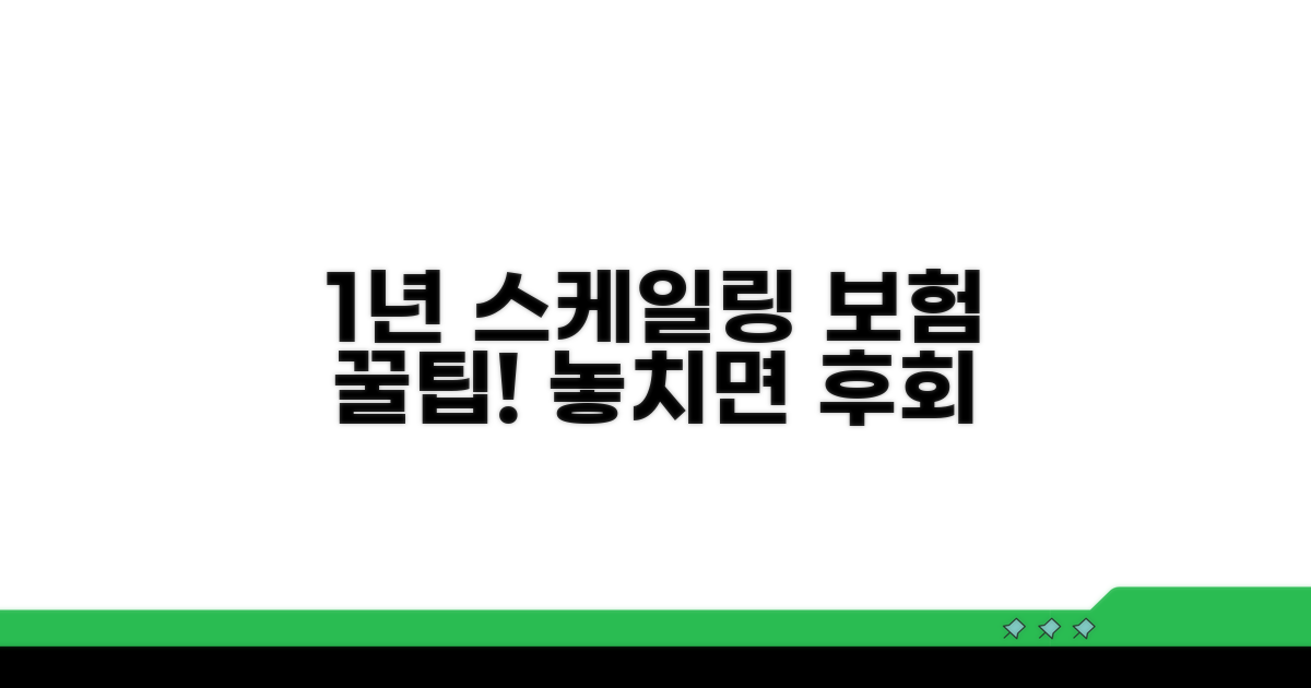 스케일링 보험 1년 보장 핵심