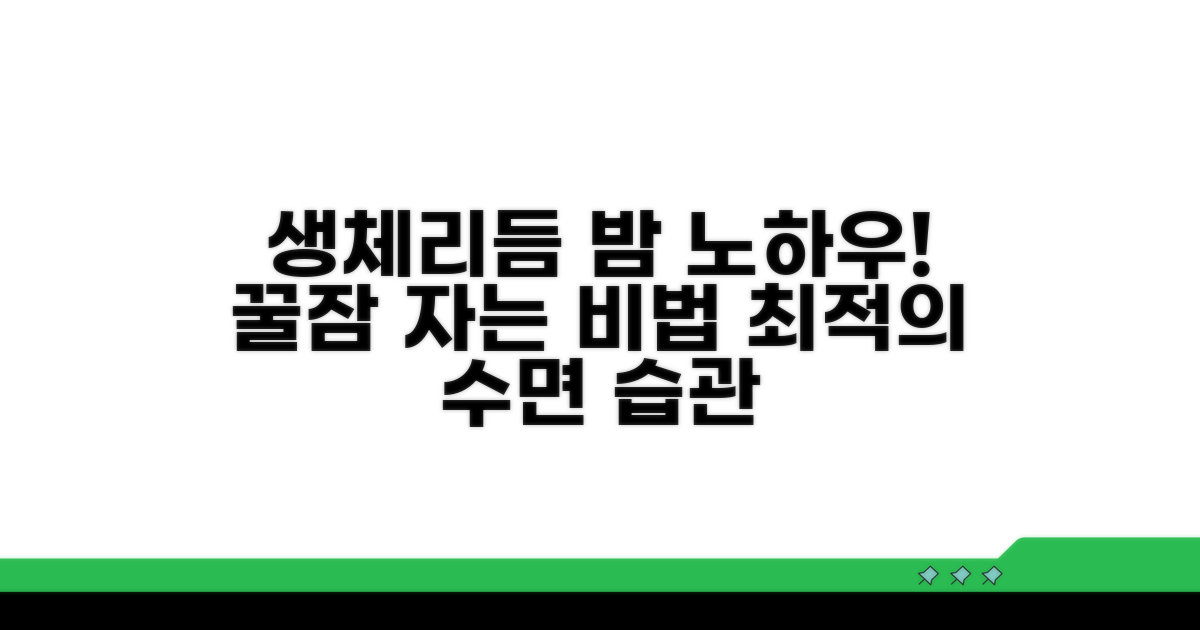생체리듬 지키는 밤 생활 노하우