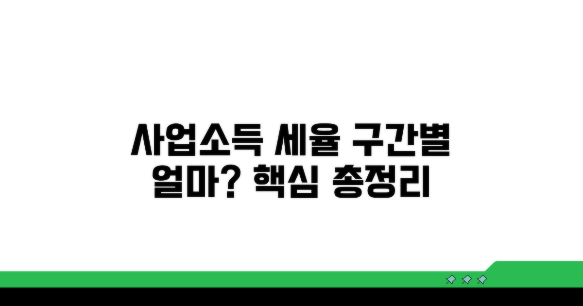 사업소득 세율, 구간별로 얼마?