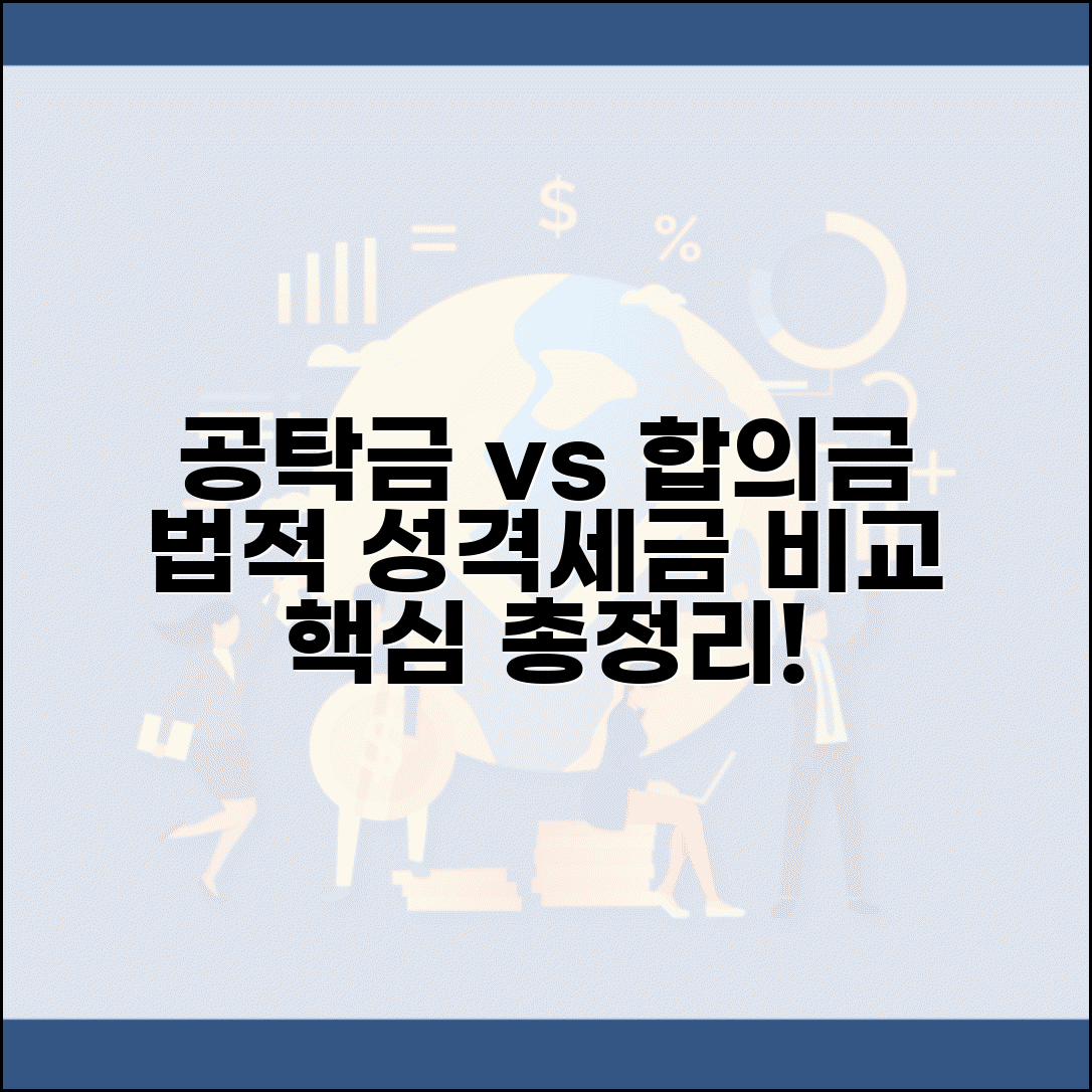 공탁금 합의금 차이점 | 법적 성격, 세금 처리 방식 비교 및 차이점 총정리