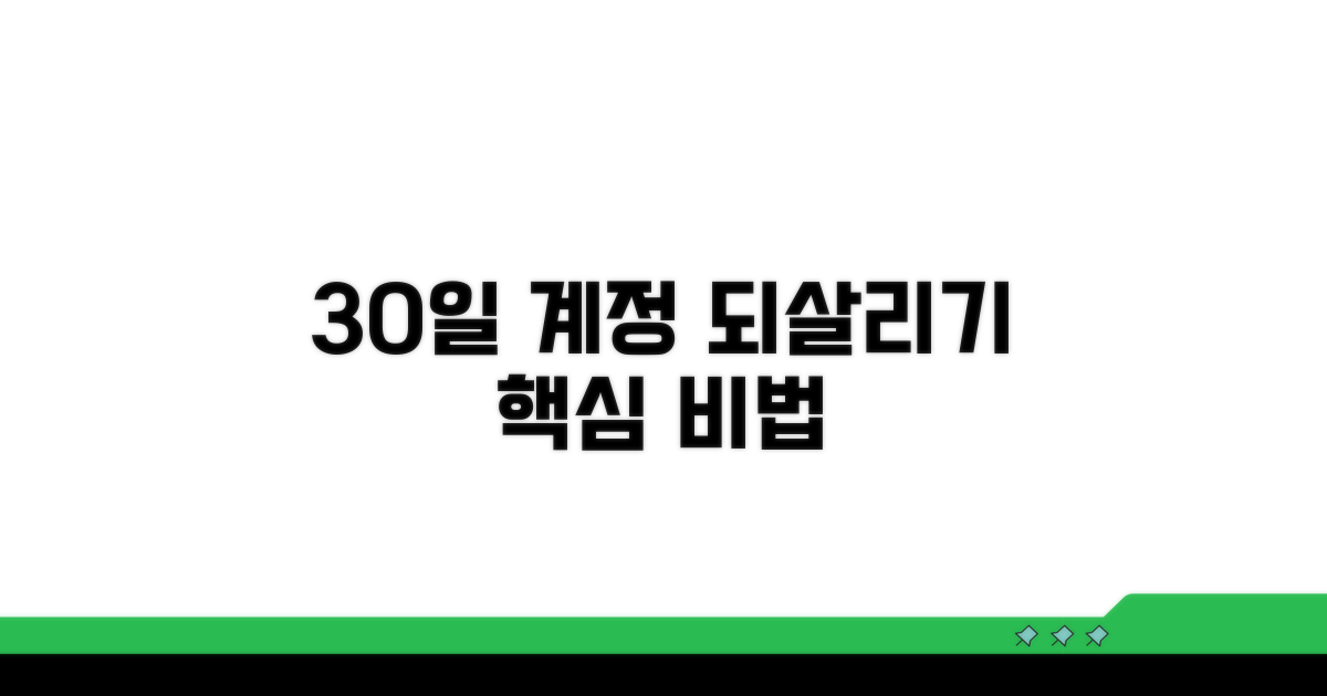 30일 내 계정 되살리기 핵심