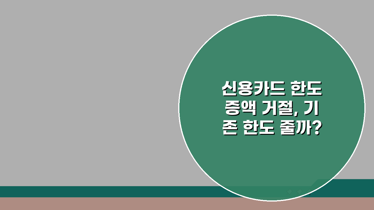 신용카드 한도 증액 거절, 기존 한도 줄까? | 한도 증액 | 재심사 꿀팁